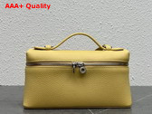 Loro Piana Extra Pocket L19 Pouch in Yellow Calfskin Replica