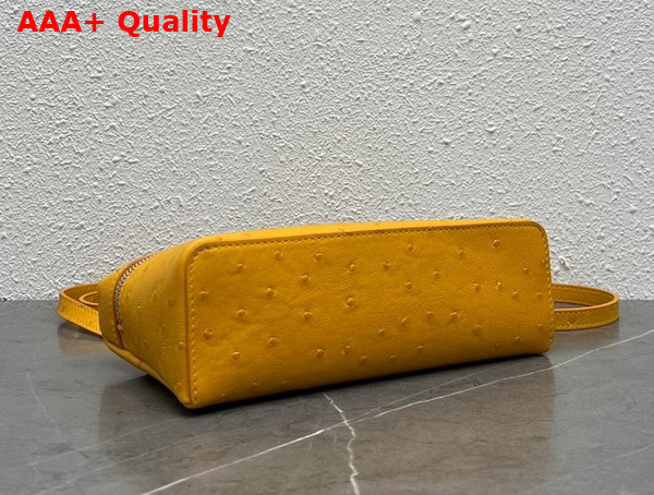 Loro Piana Extra Pocket Pouch L19 Lemon Yellow Ostrich Leather Replica