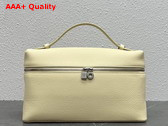 Loro Piana Extra Pocket Pouch L27 in Cream Calfskin Replica