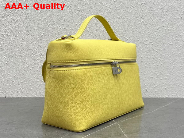 Loro Piana Extra Pocket Pouch L27 in Lemon Yellow Calfskin Replica