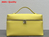 Loro Piana Extra Pocket Pouch L27 in Lemon Yellow Calfskin Replica