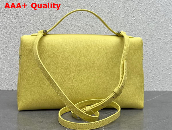 Loro Piana Extra Pocket Pouch L27 in Lemon Yellow Calfskin Replica