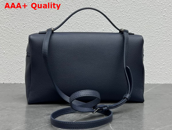 Loro Piana Extra Pocket Pouch L27 in Navy Blue Calfskin Replica