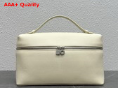 Loro Piana Extra Pocket Pouch L27 in White Calfskin Replica