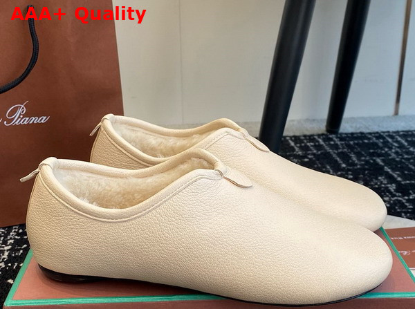 Loro Piana Floaty Flat Deerskin Cookie and Cream Replica