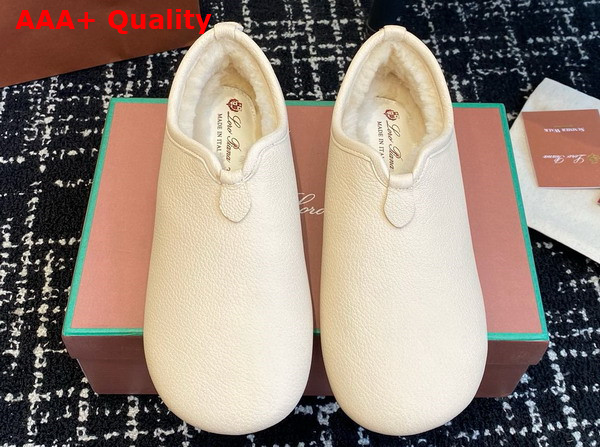 Loro Piana Floaty Flat Deerskin Cookie and Cream Replica