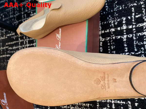 Loro Piana Floaty Flat in Beige Deerskin Replica