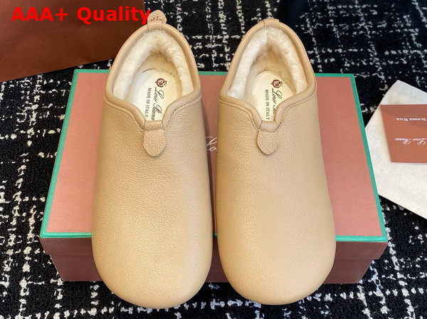 Loro Piana Floaty Flat in Beige Deerskin Replica