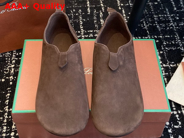 Loro Piana Floaty Loafers in Chocolate Suede Calfskin Replica