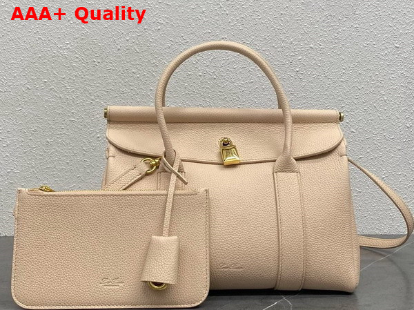 Loro Piana Loom Bag L25 Grained Calfskin Creamed Honey Sun Gold Replica