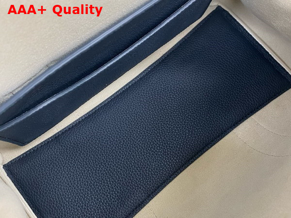 Loro Piana Loom Bag L25 Grained Calfskin Navy Blue Replica