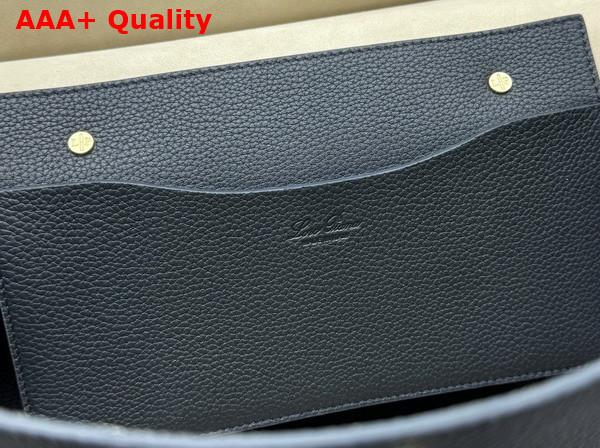 Loro Piana Loom Bag L32 Navy Blue Grained Calfskin Replica