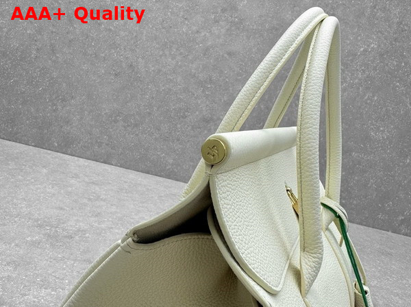 Loro Piana Loom Bag L32 Whisper White Grained Calfskin Replica