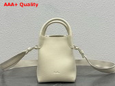 Loro Piana Micro Bale Bag in Whisper White Calfskin Replica