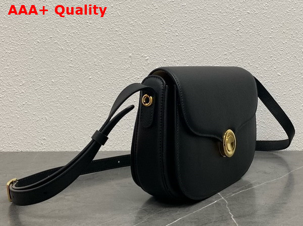 Loro Piana Small Ghiera Bag in Black Grained Calfskin Replica