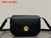 Loro Piana Small Ghiera Bag in Black Grained Calfskin Replica