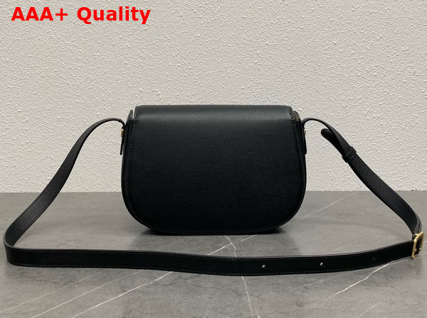 Loro Piana Small Ghiera Bag in Black Grained Calfskin Replica