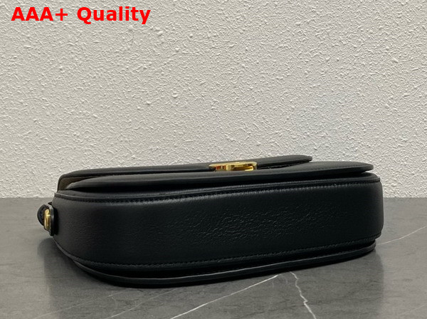 Loro Piana Small Ghiera Bag in Black Grained Calfskin Replica