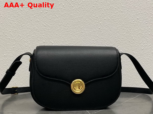 Loro Piana Small Ghiera Bag in Black Grained Calfskin Replica