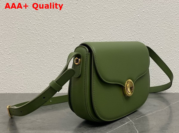 Loro Piana Small Ghiera Bag in Dark Lichen Green and Kummel Smooth Calfskin Replica