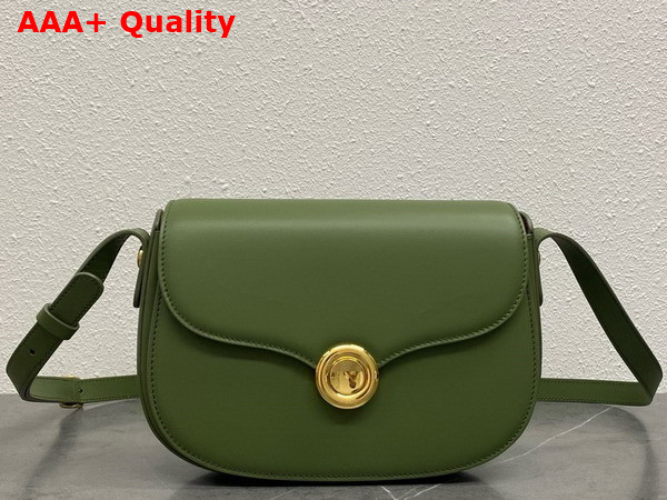 Loro Piana Small Ghiera Bag in Dark Lichen Green and Kummel Smooth Calfskin Replica