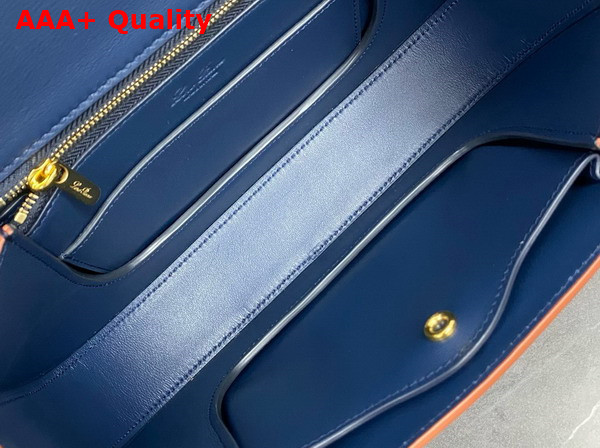 Loro Piana Small Ghiera Bag in Koi Fish and Blue Navy Smooth Calfskin Replica