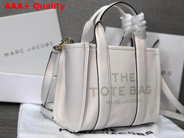 Marc Jacobs Leather Mini Tote Bag in Cotton Silver Replica