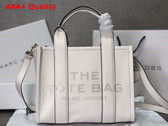 Marc Jacobs Leather Mini Tote Bag in Cotton Silver Replica