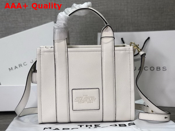 Marc Jacobs Leather Mini Tote Bag in Cotton Silver Replica