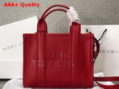 Marc Jacobs Leather Mini Tote Bag in True Red Replica