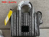 Marc Jacobs Monogram Leather Micro Tote Black and White Replica