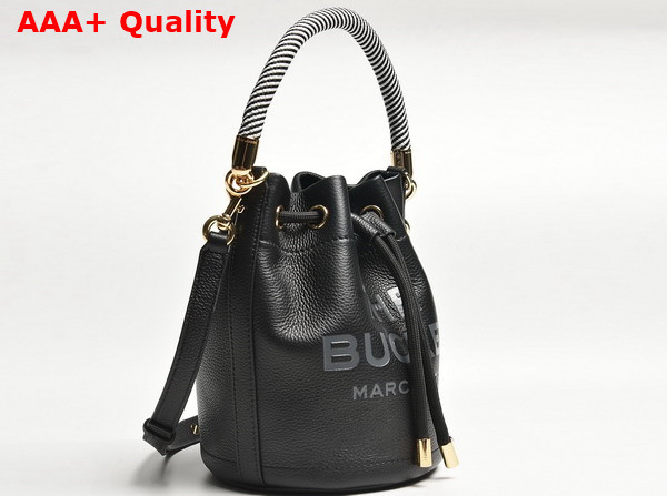 Marc Jacobs The Leather Bucket Bag in Black Full Grain Leather Replica