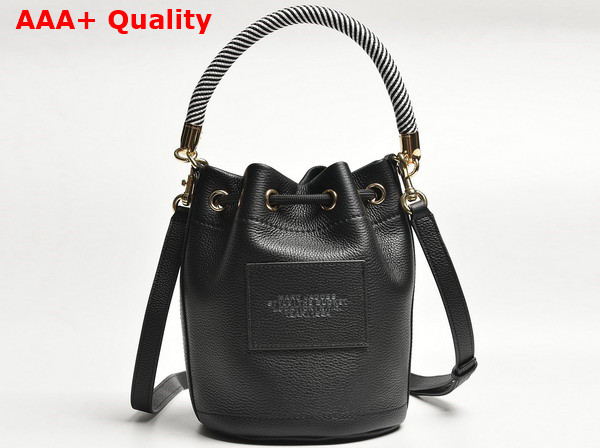 Marc Jacobs The Leather Bucket Bag in Black Full Grain Leather Replica