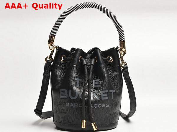 Marc Jacobs The Leather Bucket Bag in Black Full Grain Leather Replica