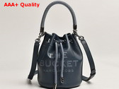 Marc Jacobs The Leather Bucket Bag in Blue Sea Full Grain Leather Replica