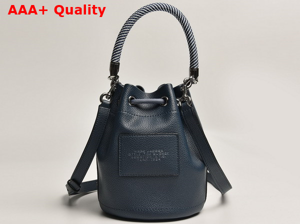 Marc Jacobs The Leather Bucket Bag in Blue Sea Full Grain Leather Replica