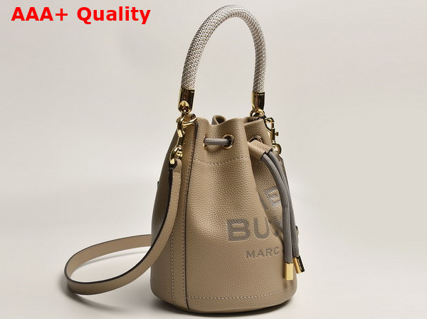 Marc Jacobs The Leather Bucket Bag in Cement Full Grain Leather Replica