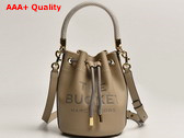 Marc Jacobs The Leather Bucket Bag in Cement Full Grain Leather Replica