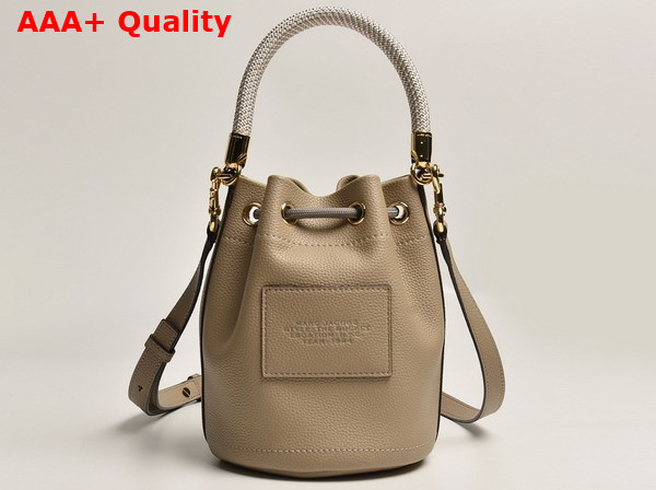 Marc Jacobs The Leather Bucket Bag in Cement Full Grain Leather Replica