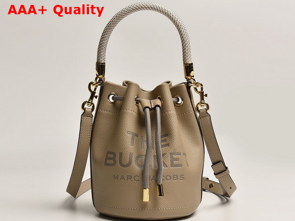 Marc Jacobs The Leather Bucket Bag in Cement Full Grain Leather Replica