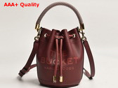 Marc Jacobs The Leather Bucket Bag in Chianti Full Grain Leather Replica