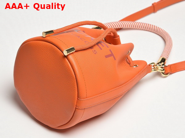 Marc Jacobs The Leather Bucket Bag in Orange Full Grain Leather Replica