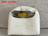 Marc Jacobs The Mini Sack Bag in White Full Grain Leather Replica