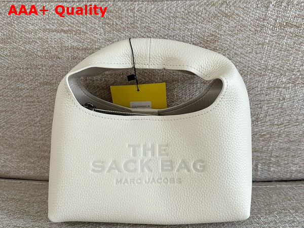 Marc Jacobs The Mini Sack Bag in White Full Grain Leather Replica