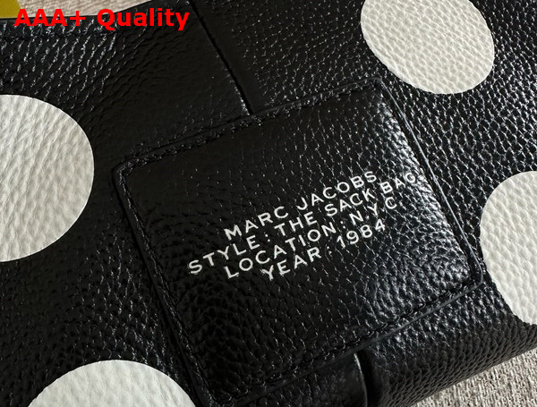 Marc Jacobs The Spots Mini Sack Bag in Black Full Grain Leather Replica