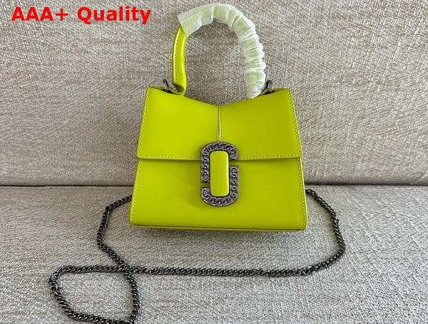 Marc Jacobs The St Marc Mini Top Handle Bag in Limoncello Smooth Leather Replica