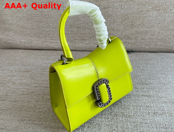 Marc Jacobs The St Marc Mini Top Handle Bag in Limoncello Smooth Leather Replica