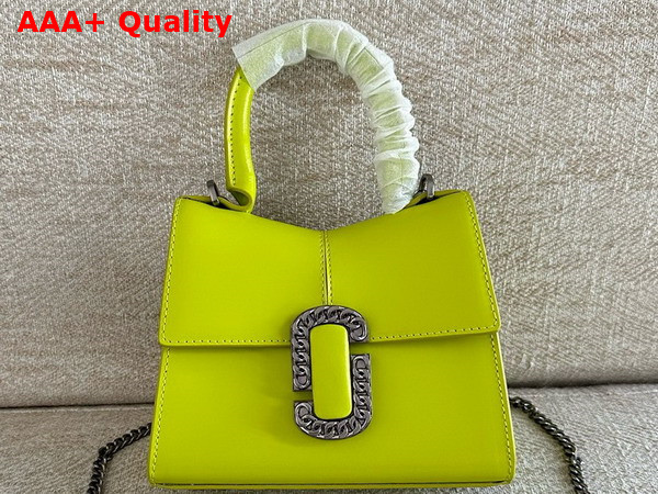 Marc Jacobs The St Marc Mini Top Handle Bag in Limoncello Smooth Leather Replica