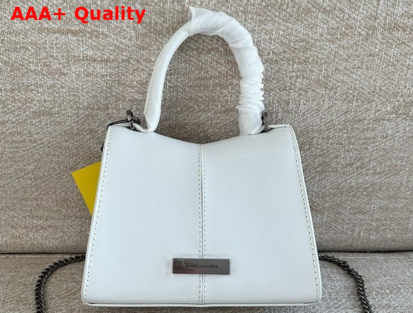 Marc Jacobs The St Marc Mini Top Handle Bag in White Smooth Leather Replica