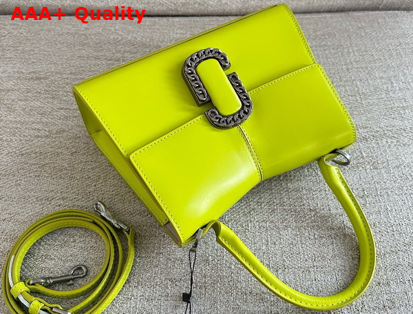 Marc Jacobs The St Marc Top Handle Bag in Limoncello Smooth Leather Replica